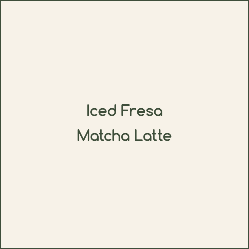 Iced Fresa Matcha Latte